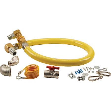 T&S Brass Kit, Gas Hose , 1" X 48", T&S HG-4E-48SK